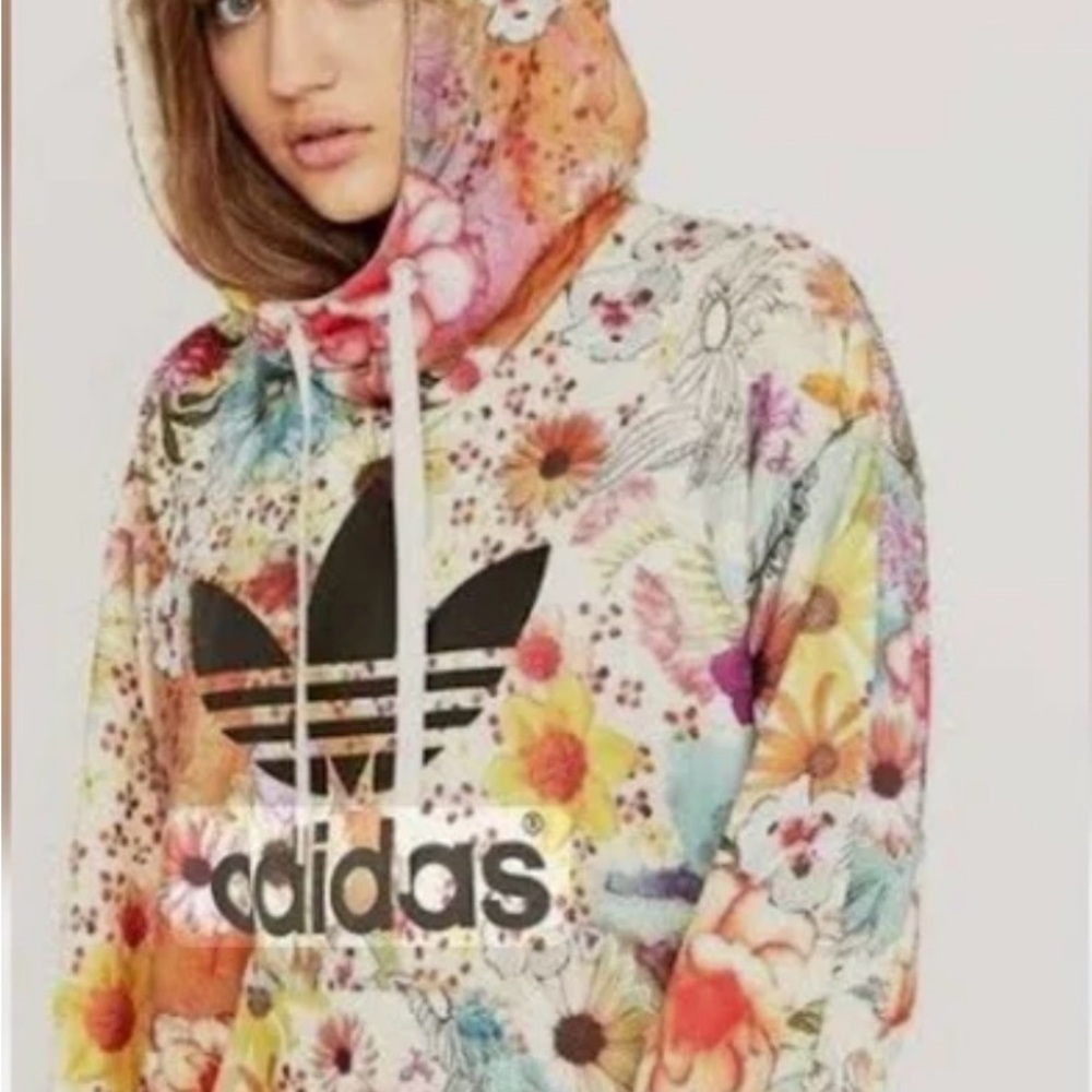 Adidas Farm Hoodie Women’s  FARM Floral Pullover Trefoil Print